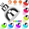 LED Shower Head 7-Color Changing Rainfall Showerhead Powerful High Pressure RGB Colorful Shower Head with Auto Changing Water Glow Light