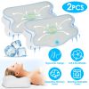 2 Pack Orthopedic Memory Foam Pillows with Cooling Case Neck Support Pillows with Machine Washable Case for Side Back Stomach Sleepers