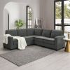 Velvet Modern Sectional L Shaped Sofa