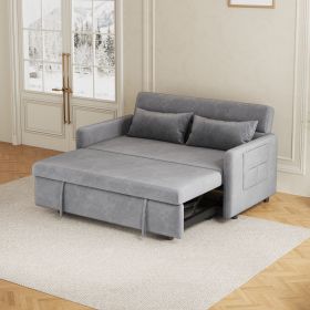 Velvet Sofa Bed GRAY