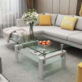 White /Glass Coffee Table