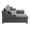 Upholstery Sleeper Sectional Sofa with Double Storage Spaces