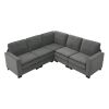 Velvet Modern Sectional L Shaped Sofa