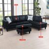 Midnight Microfiber 3-Piece Sofa Set B