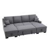 Upholstery Sleeper Sectional Sofa with Double Storage Spaces