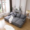 Upholstery Sleeper Sectional Sofa with Double Storage Spaces