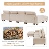 Modern Large U / L-Shape Style Convertible Sofa Couch with Reversible Chaise