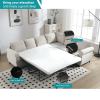 2 in 1  L Shaped Sleeper Sofa