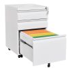 3-Drawer Mobile File Cabinet with Lock