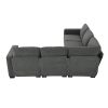 Velvet Modern Sectional L Shaped Sofa