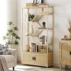 Rattan bookshelf 7 tiers Bookcases Storage