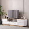 Media Console with Multi-Functional Storage, & Entertainment Center