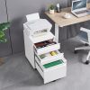 3-Drawer Mobile File Cabinet with Lock