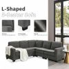 Velvet Modern Sectional L Shaped Sofa