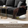 Modern Chenille L-Shaped Sofa with Reversible Lounge Sectional Couch Set