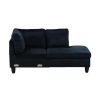 Midnight Microfiber 3-Piece Sofa Set B