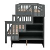 Stairway Twin-Over-Full Bunk Bed + Storage + Guard Rail