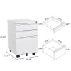 3-Drawer Mobile File Cabinet with Lock