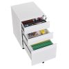 3-Drawer Mobile File Cabinet with Lock