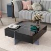 ON-TREND Unique Design Coffee Table with Storage Compartments