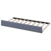 L-shaped Upholstered Platform Twin Bed