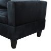 Midnight Microfiber 3-Piece Sofa Set B
