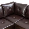 Brown Faux Leather 3-Piece Couch