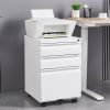 3-Drawer Mobile File Cabinet with Lock