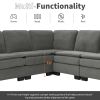 Velvet Modern Sectional L Shaped Sofa