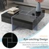 ON-TREND Unique Design Coffee Table with Storage Compartments
