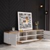 Media Console with Multi-Functional Storage, & Entertainment Center