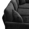Modern Chenille L-Shaped Sofa with Reversible Lounge Sectional Couch Set