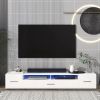 Extended Minimalist Design TV stand with Color Changing LED Lights,