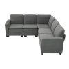 Velvet Modern Sectional L Shaped Sofa