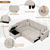 Sleeper Sofa Bed 2 in 1 with Storage Ottoman