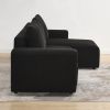 L Shaped Modular Corduroy Upholstered 3 Seater Sofa Bed + Storage