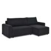 L Shaped Modular Corduroy Upholstered 3 Seater Sofa Bed + Storage