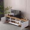 Media Console with Multi-Functional Storage, & Entertainment Center