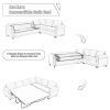 2 in 1  L Shaped Sleeper Sofa
