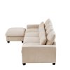 Modern Large U / L-Shape Style Convertible Sofa Couch with Reversible Chaise