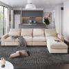 Modern Large U / L-Shape Style Convertible Sofa Couch with Reversible Chaise