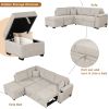 Sleeper Sofa Bed 2 in 1 with Storage Ottoman
