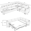 2 in 1  L Shaped Sleeper Sofa