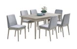 Natural Wood Grain Rectangular Dining Table