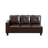 Brown Faux Leather 3-Piece Couch