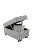 L-Shape Corner Couch Sofa-Bed with Storage Ottoman