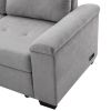 L-Shape Corner Couch Sofa-Bed with Storage Ottoman