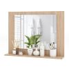 23" x 17" Bathroom Wall Mirror with Shelf