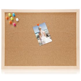 Notice Cork Board Double Sided Bulletin Board w/ Wood Frame Pushpin Hangers Hemp Rope for School Home Office Shop (Option: 90_60)