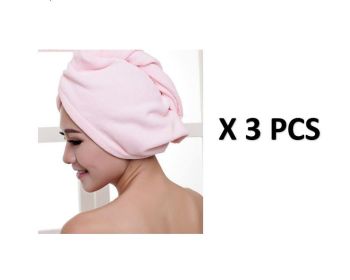 Hair Dry Towel (Option: 3pcs Pink)